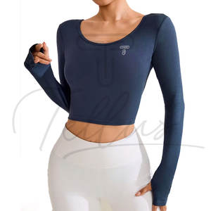 Top Corto de Punto Informal para Mujer, Diseño Personalizado, Precio al por Mayor, Nuevo Estilo 2025, Tejido Transpirable, Logotipo Frontal - Product Image 5