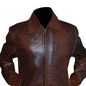 Chaqueta Bomber de Cuero Vacuno para Hombre, Transpirable e Impermeable, de Marca Privada, para Uso en Exteriores, Cómoda para el Invierno, con Logotipo Frontal, al Mejor Precio - Product Image 4