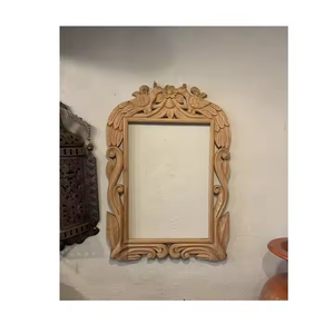Cadre de miroir en bois élégant des industries Azora avec un design rustique antique Style moderne pour les murs de la chambre à coucher de la salle de bain Décor intemporel - Product Image 4