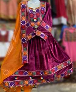 ชุดเดรสพิมพ์ลายแฟชั่นมาใหม่ชุดเดรสผ้า Pashtun แบบดั้งเดิมงานปักลายสไตล์วินเทจ - Product Image 4