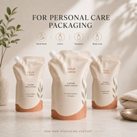 Pochette souple personnalisée avec bec verseur pour liquides, bouchon anti-fuite, fond stable, OEM ODM, en plastique, rechargeable