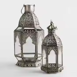 Linternas de vela de hierro de la mejor calidad de diseño americano para el hogar, linterna de decoración navideña de tamaño ideal, decoraciones para el hogar por decor IMPEX - Product Image 1