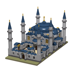 Jouets éducatifs pour enfants de bonne qualité ABS Non toxique 947 pièces blocs de construction TAKVA DEENBLOCKS Sultan Ahmet Camii jouet de mosquée bleue - Product Image 1