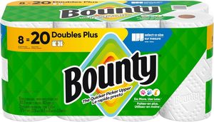 Bounty Paper Towels Select-A-Size, White, 8 Double Plus Rolls = 20 Regular Rolls - Product Image 2