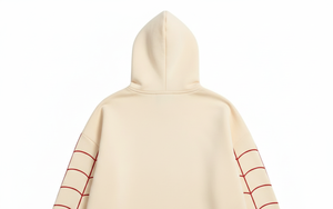 Sweat à capuche unisexe en molleton 100% coton avec broderie graphique rouge, coupe-vent d'hiver, streetwear décontracté, service OEM, motif uni - Product Image 4