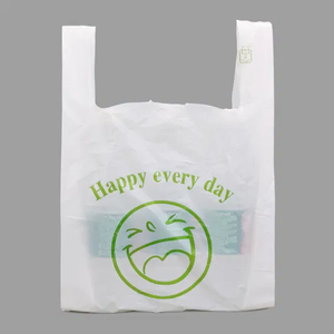 Manufacturer Customized Logo Supermarket Recycled Plastic T-Shirt <b>Packaging</b> <b>Bag</b> Thank You T Shirt Plastic Shopping <b>Bags</b> - Product Image 3