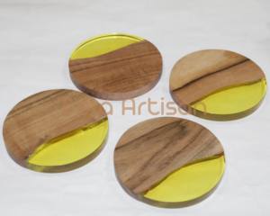 Sous-verres promotionnels personnalisés pour boissons Sous-verres en bois imprimés personnalisés - Product Image 5