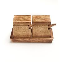 Meilleure vente Ensemble de saladiers ronds en bois de grande taille à 3 niveaux ustensiles de cuisine faits à la main ensemble de sucriers en bois naturel pour ustensiles de cuisine