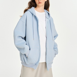 Sudadera con Capucha Extra Grande para Mujer, al por Mayor, Lisa, con Cierre, Gruesa, para Invierno - Product Image 4