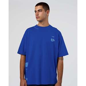 Camiseta Extra Grande de Peso Pesado - Indigo Eléctrico - Mar Báltico - 100% Algodón Orgánico 300 GSM - Product Image 2