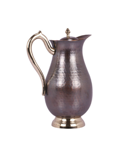 Pichet en cuivre Ensemble de verre fabriqué à la main pour toutes les utilisations Cadeau de mariage Décoration de cuisine à la maison Article Pichet à eau en cuivre pour cuisine Sup - Product Image 3