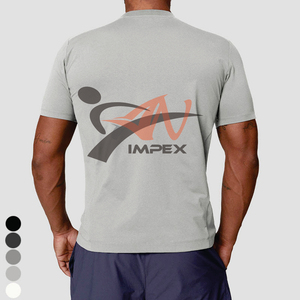 Camiseta Deportiva y de Fitness para Hombre, de Verano, Antibacteriana, de Secado Rápido, Transpirable, de Color Sólido, Cuello Redondo, Manga Corta - Product Image 2