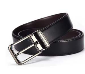 Ceinture habillée noire et marron pour hommes avec boucle rotative pour ceinture pour hommes Ceinture en cuir réversible - Product Image 6