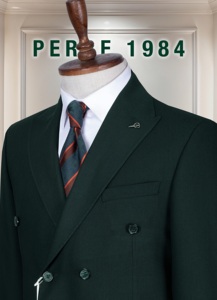Costume d'affaires noir croisé pour homme, col cranté, 100 % laine, style britannique, coupe classique, tissu tissé anti-rétrécissement - Product Image 6