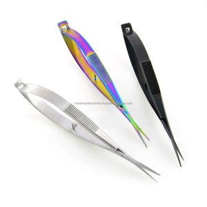 Custom Colors Professional Curved Stainless Steel Spring Scissors <b>Nail</b> Art Cuticle Care Durable Sharp Blade <b>Tool</b> - Product Image 1