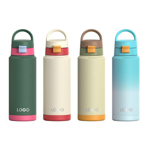 Design Bpa Free Water Bottle Sport Stainless Steel <b>Flasks</b> Vacuum <b>With</b> Lid <b>Straw</b> - Product Image 1