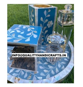 Juego de Regalo Religioso Árabe para Ramadán, Artesanía India de Calidad, Madera con Incrustaciones de Madreperla, Quemador de Incienso Personalizable con Aroma a Rosas - Product Image 1
