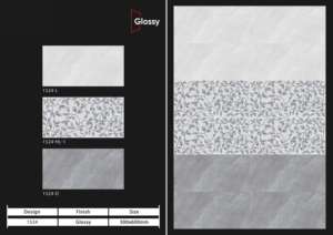 Carreaux muraux en céramique 300x600mm pour salle de bain et cuisine, finition brillante ou mate, texture effet sucre, design mural intérieur luxueux. - Product Image 5