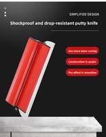 Ensemble de spatules de nivellement de style allemand avec manche de 1,2 m pour le lissage du mastic et le polissage ; Outil de nivellement ; Gadget de plâtrage ; Truelle grattoir