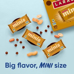 Larabar <b>Minis</b> Peanut Butter <b>Chocolate</b> Chip, Gluten Free Vegan Fruit and Nut Bars, 15.6 oz, 20 Ct - Product Image 6