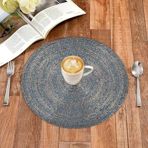 Napperon en perles de verre brodées Aqua Gold fait à la main Royal-Look Restaurant Table tapis décoratifs tampons pour cadeaux - Product Image 3