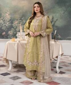 Venta al por mayor Turquía mujeres Abaya clásico moderno de talla grande Top Palazzo con Dupatta Arabia Saudita lujo Rani Color rayón transpirable - Product Image 6