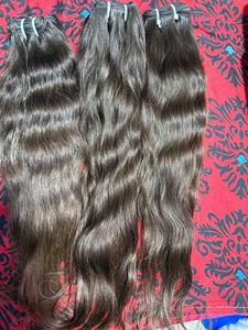 Venta al por mayor 100% extensiones de cabello humano virgen de templo indio crudo sin procesar natural sedoso ondulado cutícula alineada donante único - Product Image 2