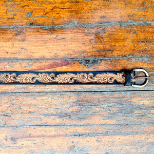 Dernière ceinture en cuir torsadée à la main 2024 Western pour hommes Design unique et attrayant avec boucle Western Ceinture de sculpture Western - Product Image 6