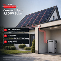 Système de stockage d'énergie solaire hybride G98 conforme aux normes, de 5 kWh à 20 kWh, avec entrée PV de 5200 W et alimentation de secours de 2500 W pour le Royaume-Uni