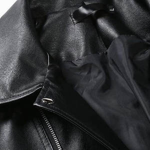 Chaqueta de cuero para hombre, ropa informal de Color sólido de la mejor calidad, ropa de calle, nueva moda, chaqueta de cuero cómoda para hombre - Product Image 5