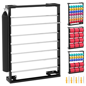 Support et distributeur <span class=keywords><strong>de</strong></span> câbles robustes et durables JH-Mech avec 7 tiges réglables en acier inoxydable, support <span class=keywords><strong>mural</strong></span> pour bobines <span class=keywords><strong>de</strong></span> câbles - Product Image 1