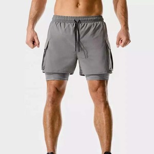 Ustom-pantalones cortos deportivos 2 en 1 para hombre, shorts transpirables 2 en 1 para correr y gimnasio - Product Image 6