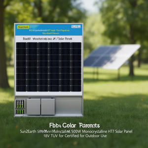 Panneau solaire monocristallin HJT Sun2Earth 500W 18V certifié TUV pour utilisation en extérieur - Product Image 3