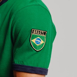OEM personnalisé de haute qualité hommes à manches courtes Ringer T-Shirt couleur unie coton avec logo imprimé col en O - Product Image 4