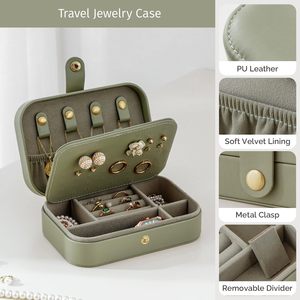 Wholesale Travel Jewelry Case Jewelry Organizer for Necklace Rings Bracelet <strong>Earrings</strong> <strong>Holder</strong> Portable Jewelry <strong>Boxes</strong> for Women - Product Image 3
