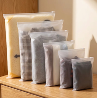 Sacs refermables en plastique PE réutilisables, emballage mat refermable pour vêtements, sous-vêtements, vêtements, sac à fermeture éclair givré, impression offset 10x15cm
