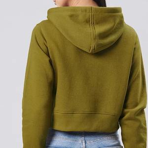 Vente chaude femmes hiver à manches longues haut court à capuche léger respirant séchage rapide imperméable Service OEM Logo personnalisé - Product Image 2