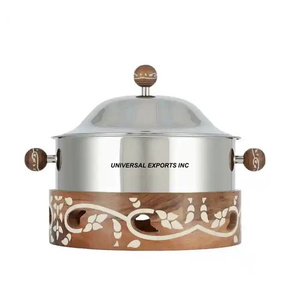 ที่อุ่นอาหารทำจากโลหะเป็นทรงกลมสำหรับบุฟเฟ่ต์สำหรับงานแต่งงานดีไซน์เนอร์หม้อปรุงอาหารสุดหรูขายดี - Product Image 2