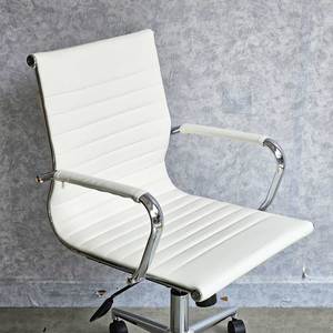 Modern Mid-Back Swivel Office Chair HOM1007-02 Leather Upholstered with Adjustable Height and Headrest for Home and Workshop - Product Image 3