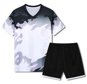 Conjunto de Uniforme de Fútbol Personalizado Naranja y Negro para Hombre Adulto, Uniforme de Fútbol de Secado Rápido y Transpirable, Ropa Deportiva, Conjunto de Entrenamiento Corto - Product Image 2