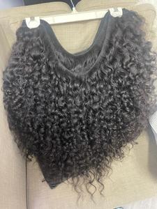100% cuticola allineata, di colore nero naturale, fasci di capelli grezzi ricci vergini a onda profonda singolo donatore indiano produce capelli umani - Product Image 4