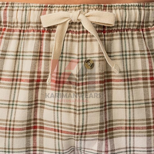 Ensemble de pyjama en coton pour homme, col en V, ensemble de vêtements de détente, poche, doux, respirant, vêtements de nuit, haut à manches courtes, pantalon long, vêtements de détente - Product Image 4