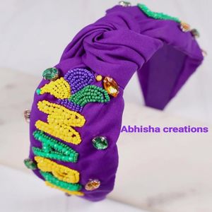 Diadema de Cuentas Hecha a Mano de Alta Calidad, Banda para el Cabello de Moda de Lujo con Cuentas Artísticas, Elegante Accesorio para el Cabello de Mujer para Fiestas - Product Image 4