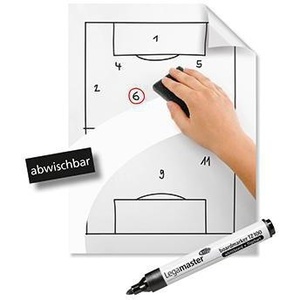 Film pour tableau magique Legamaster Magic-Chart 20x30cm 50m auto-adhésif 25 feuilles/paquet Polypropylène blanc 1 marqueur inclus - Product Image 3