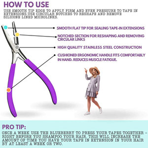 เครื่องมือต่อผมมืออาชีพ คีมถอดเม็ดไมโครลิงค์สแตนเลส สำหรับถอดวงแหวนต่อผม - Product Image 3