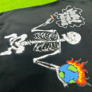 Ensemble de survêtement Flare en polyester/coton, séchage rapide, lourd, respirant, écologique, pour l'hiver, impression DTF et broderie personnalisée - Product Image 2