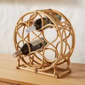 Meilleure vente Meilleure vente Nouveau design Articles de bar de haute qualité Porte-bouteille de cuisine en osier et rotin - Product Image 2