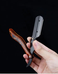 Navaja de Barbero Profesional con Mango de Madera, Personalizable con Logotipo y Color, para Salón de Belleza - Product Image 5