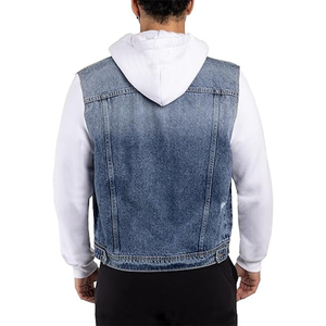 Veste en jean pour homme au prix d'usine, vêtement en jean décontracté, veste élégante pour homme adulte disponible - Product Image 5