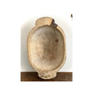 Frutero Grande de Madera Rústico Estilo Bohemio, Tazón para Servir Hecho a Mano, Recipiente Decorativo de Madera Natural para Sala de Estar - Product Image 1